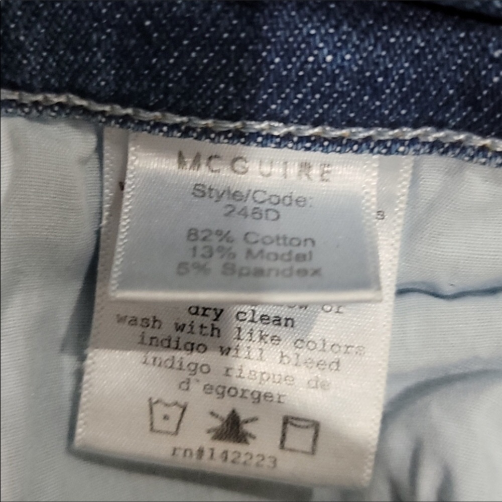 Mcguire Ibiza High Rise Crop Camo Jeans Size 27 - Picture 7 of 8